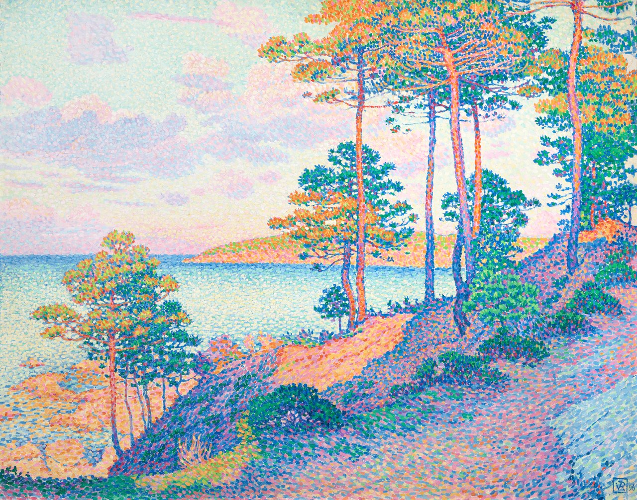 Théophile van Rysselberghe, La pointe de Saint-Pierre à Saint-Tropez, 1896